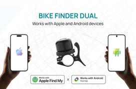 XD Connects Bike Finder Dual Bike Bell with Tracker Apple & Android Find (IPX6) P301.1401