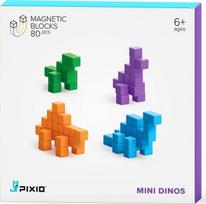 Pixio Mini Dinos 80 vnt. magnetiniai konstruktoriai