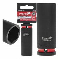 Tvardy gili triecienmuciņa 1/2" 6PT T00211-21, 21mm, pailginta, 1/2" kvadratinis, CR-MO plienas