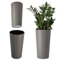 Aukšta pilka vazonas su įdėklu 47 cm