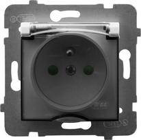 Ospel lizdas su įžeminimu GPH-1UZP/m/00/d, baltas