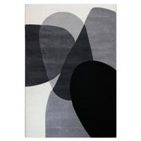 Pilkos ir kreminės spalvos modernus kilimas Seta Hali Lara 80 x 150 cm juodos spalvos