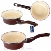 Puodas emaliuotas su ilga rankena, 12 cm