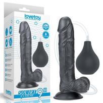 Falo imitatorius Squirt Extreme, 25,5 cm, juodas