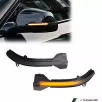 LED Dinaminiai Posūkiai į Veidrodėlius, komplektas skirtas BMW F10 / F11 / F07 LCI (13-17), tamsinti