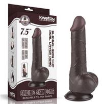 Varpos imitatorius Lovetoy Sliding Skin Dual Layer Dong, juodas