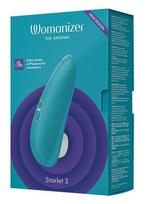 Klitorio stimuliatorius 11.7 cm Starlet 3 Turquoise New, Womanizer, turkio spalvos
