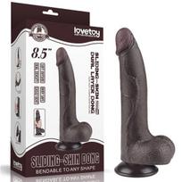 Varpos imitatorius Lovetoy Sliding Skin Dual Layer Dong, juodas