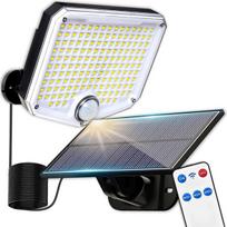 Saulės Led lempa 300w su atskiru skydeliu, valdymas pulteliu, su judesio ir prieblandos jutikliais