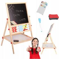 Dvipusė magnetinė piešimo lenta Wooden toys