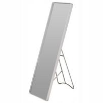 Stačiakampio formos stačiakampis veidrodis baltu dekoratyviniu rėmu 30,5x113 cm