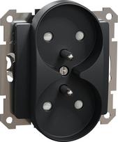 Schneider Electric sedna Design & Elements dviguba rozetė SDD114271, juoda