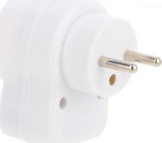Plast-Rol elektros adapteris su jungikliu, 1 lizdas