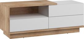 TV staliukas Meblocross Hybrid Hyb-20 1D1S, ąžuolo spalvos/baltas