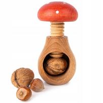 Creative Home grybuko formos medinis riešutų skaldytuvas, 10 x 6 cm