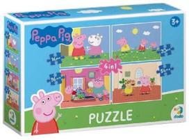 Peppa Pig Šeimos Dėlionės 4 Viename