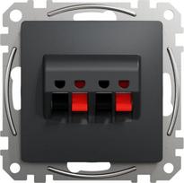 Schneider Electric sedna Design lizdas garsiakalbiui dvigubas, juodas antracitas SDD114411