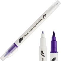 Pentel Brush Sign Pen Twin dvipusis kaligrafijos rašiklis, violetinis