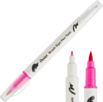 Pentel Brush Sign Pen Twin žymeklis kaligrafijai, rožinis