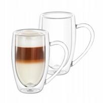 Terminiai stikliniai puodeliai kavai ir arbatai, 400 ml, 2 vnt., przezroczysty