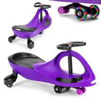 Gravitacinis vaikiškas paspiriamasis automobilis su Led ratukais, violetinis