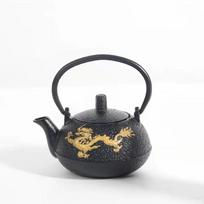 Japoniškas ketaus arbatinukas – 50ML/300ML Juodas retro virdulys su sieteliu biriai arbatai 300ml Dragon