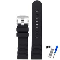 ONEFluoro Guminė apyrankė 24mm, skirta Luminox XS3749 3789 3741 3745 Vyriškiems, Vandeniui atsparus Silikoninis Dirželis Apyrankė Laikrodžio Aksesuarai su logotipuMN 24mm gray