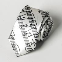 Klasikiniai muzikos natų rašto kaklaraiščiai Šilkiniai siauri kaklaraiščiai Plonas lygus pianino gitaros kaklaraištis Paprasti elegantiški madingi unisex kaklaraiščiai Dovana A4 gray