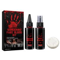 Fake Blood SFX Set – Washable Special Effects Makeup for Halloween 1set black