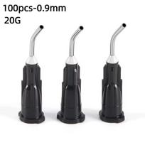 Dental Pre Bent Composite Dispensing Tips 100Pcs Electronic Pack Non-Toxic for Dentist Clinic Oral Filling Operation A4 gray