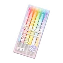 Glitter Erasable Highlighter Pens, Highlighter Markers with Obliqued Tip and Eraser End for Notes Taking, Journaling and Doodling white