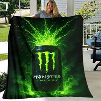 1pc Blanket - Monster Energy LOGO Print Design, Lightweight Blanket for Sofa, Bed- Soft &Warm, Gift for All Seasons 100cmx150cm