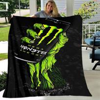 1pc Blanket - Monster Energy LOGO Print Design, Lightweight Blanket for Sofa, Bed- Soft &Warm, Gift for All Seasons 130cmx150cm