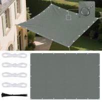 Waterproof Shade Sail with Grommets Tent Tarp Cover Sunshade Cloth Awning Canopy for Outdoor Garden Patio Camping Hiking Shelter 2X2M