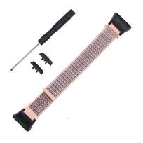 Nylon watch band For Huawei band 6 strap Smartwatch Braided Elastic Wristband For Honor band 6 5 4 weave bracelet correa Honor band 5 šviesiai rausvos spalvos
