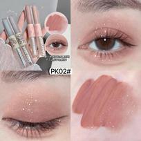 Liquid eye shadow double-ended matte pearlescent fine glitter flakes stacked to brighten eye shadow