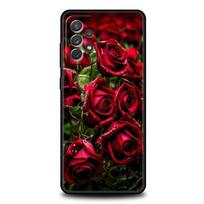 Gražus raudonų rožių gėlių telefono dėklas Samsung A15 A13 A51 A71 A41 A31 A21S A03S A05 A12 A32 A52 A23 A25 A33 A53 A73 5G dangtelis Samsung A15