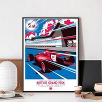 Vintažinis 80-ųjų automobilis F1 lenktynės Be rėmo plakatas Kraft klubas baras popierius vintažinis plakatas sienos meno tapyba miegamasis darbo kambarys lipdukai 21cm×30cm NoFrame gray