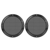 uxcell Speaker Grille Glossy Audio Speaker Cover Mesh Subwoofer Grille Protector Metal Black 2 Pack 6.5 Inch juoda