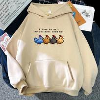 Stardew Valley Animacinis Džemperis Su Gobtuvu Ilgomis Rankovėmis Kawaii Minkštas Džemperis Suaugusiems Su Gobtuvu Vilnos Puloveriai XL chaki