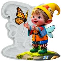 Butterfly Fairy Silicone Mold Elf Boy Fondant Molds Cake Decorating Tools Cupcake Topper Candy Resin Clay Chocolate Gumpaste Mold pilka spalva