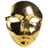 Metalinės spalvos Helovino kaukė Viso veido kaukė Karnavalinė kaukė Helovino kostiumų aksesuarai moterims, vyrams Karnavalui auksas