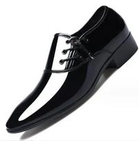 Vyriški patentinės odos batai Oxfords su raišteliais Vyriški vestuvių, vakarėlių, biuro darbo batai Elegantiški dizainerio prekės ženklo formalūs batai vyrui 43 black