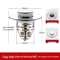 Innovator Pop-up Sink Stopper & Deodorizer for Face Basin gray