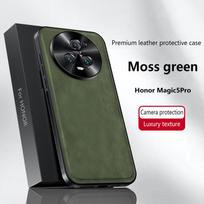 Dėklas Honor Magic 5 ir Magic 5 Pro telefonams, magnetinis, elegantiškos odos, atsparus dėvėjimuisi, visiškai dengiantis lęšį, neslystantis kraštų uždengimo apvalkalas black