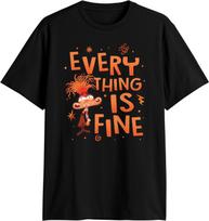 Disney Pixar Inside Out 2 This is Fine Anxiety Adult T-Shirt XXXL orange