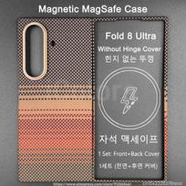 For Samsung Galaxy Fold 8 Ultra Magnetic Case Aramid Carbon Fiber Hinge Case Front Cover With Magsafe Ultra Thin Lightweight Galaxy Z Fold 8 Ultra gray