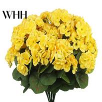 Long-lasting Artificial Blooms Begonias Bunch Reusable Wedding Party Decor Faux Flowers High-quality Plastic Fake Begonia for Home Interior geltona