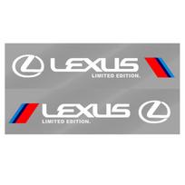 2 vnt. Automobilio šoninių durų 3D lipdukas Ženklelis Decal Dekoracija Emblema Lexus CT200H ES250 ES300H IS250 IS200 GS300 GS460 GX470 LS400 juoda