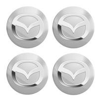 4 vnt. Automobilio rato centrinio dangtelio lipdukas Ženklelis Stiliaus aksesuarai Mazda 2 3 6 5 Atenza CX30 CX90 CX60 CX50 MX30 CX3 CX5 MX5 CX white
